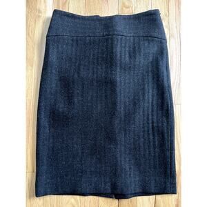 Banana Republic Vintage Y2K Dark Gray Wool Pencil Skirt (size 6)